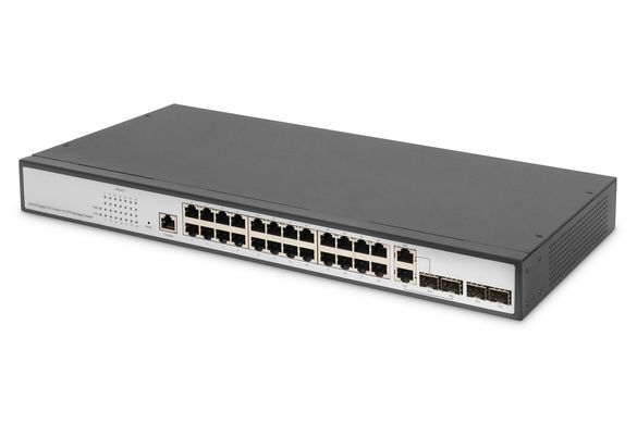 Комутатор DIGITUS 24 port + 2 combo and 2 SFP uplink (DN-80221-3)