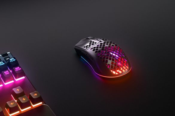 Мишка SteelSeries Aerox 3 Wireless Onyx, RGB, 18000dpi., 6кн., чорна (62612) [401284]