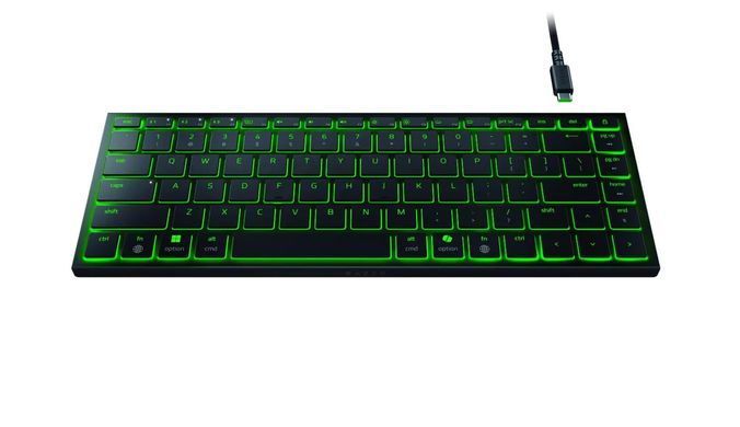 Клавіатура Razer Joro Ultra Low-Profile, 86key, BT, EN, RGB, чорний (RZ03-02360100-R3M1) [111554]