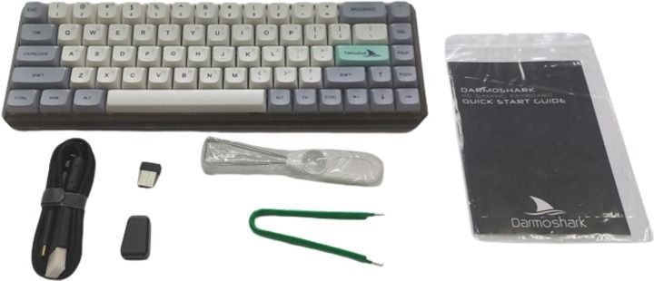 Клавіатура бездротова Motospeed Darmoshark K5 Gateron Yellow Pro Light Gray (dmk5lgypro) [606016]
