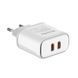 Мережевий зарядний пристрій ColorWay Power Delivery Port PPS USB (Type-C PD + Type-C PD) (40W) White (CW-CHS048PD-WT) [603352], фото 2
