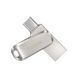 Накопичувач SanDisk 128GB USB 3.1 Type-A + Type-C Dual Drive Luxe Срібний (SDDDC4-128G-G46) [109020], фото 3