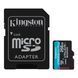 Карта пам'яті Kingston microSD 256GB C10 UHS-I U3 A2 V30 R200/W160MB/s + SD (SDCG4/256GB) [108945], фото 2