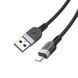 Кабель HOCO X109 Energy silicone charging data cable iP (L=1M) Black (6942007636209) [804370], фото 4
