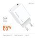 Мережевий зарядний пристрій ColorWay GaN Mini 65W PD Port PPS USB-C White (CW-CHS049PD-WT) [603351], фото 6