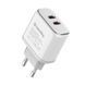 Мережевий зарядний пристрій ColorWay Power Delivery Port PPS USB (Type-C PD + Type-C PD) (40W) White (CW-CHS048PD-WT) [603352], фото 3