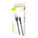 Кабель Baseus Cafule Cable USB For Lightning 2.4A 0.5m Red+Black (CALKLF-A19) [802298], фото 2