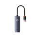 USB-Хаб Baseus Lite Series Ethernet Adapter USB-A to RJ45 LAN Port (100Mbps) Black (WKQX000001) [805486], фото 1