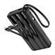 Зовнішній акумулятор HOCO J146 Night tide power bank with 4 cables (10000mAh) Black (6942007645898) [806579], фото 4