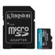 Карта пам`яті MicroSDXC 256GB UHS-I/U3 Class 10 Kingston Canvas Go! Plus R200/W160MB/s + SD-адаптер (SDCG4/256GB)