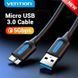 Кабель Vention USB - micro USB Type-B (M/M), PVC, Round nickel-plated, 0.5 м, Black (COPBD) [604010], фото 4