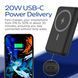 УМБ Energizer Magnetic Wireless 10000mAh 22.5W PD USB-A, USB-C In/Out, Black (QM10002PQ) [404345], фото 9