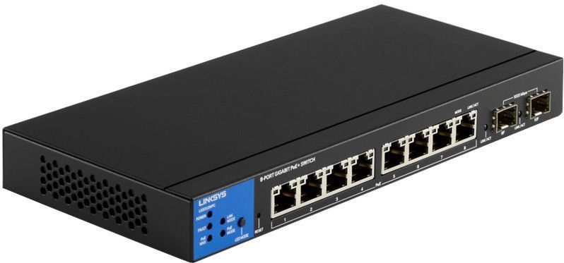 Комутатор Linksys LGS310MPC 8xGE PoE, 2xSFP, 110Вт, Керований L3 (LGS310MPC-EU) [14964]