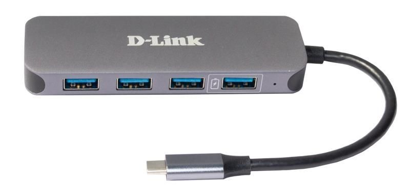 USB-Концентратор D-Link 3xUSB3.0, 1xUSB3.0 (Швидка зарядка), 1xUSB-C/PD, USB-C (DUB-2340) [108810]