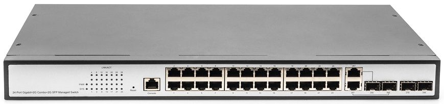 Комутатор DIGITUS 24 port + 2 combo and 2 SFP uplink (DN-80221-3)