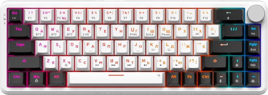 Клавіатура бездротова GamePro Asgard Valhalla White (MK210W Pro) [613232]