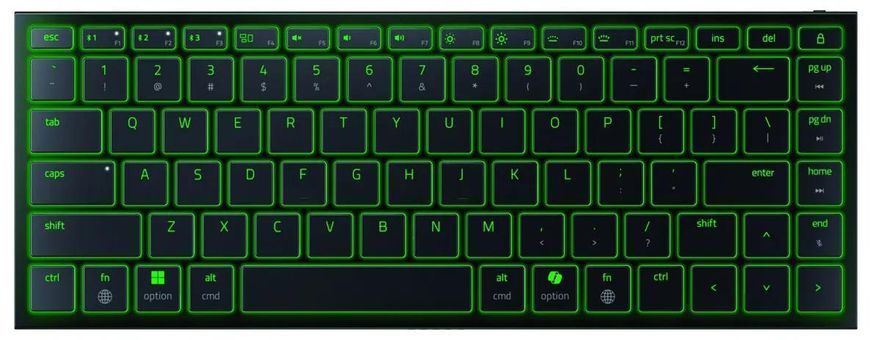 Клавіатура Razer Joro Ultra Low-Profile, 86key, BT, EN, RGB, чорний (RZ03-02360100-R3M1) [111554]