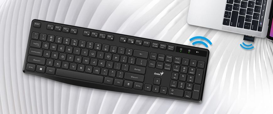 Клавіатура мембранна Genius KB-7200, 104key, WL, EN/UKR, чорний (31320002406) [103623]