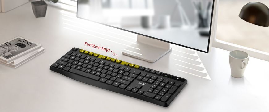 Клавіатура мембранна Genius KB-7200, 104key, WL, EN/UKR, чорний (31320002406) [103623]