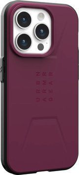 Чохол-накладка Urban Armor Gear Civilian Magsafe для Apple iPhone 15 Pro Max Bordeaux (114295119049) [602145]