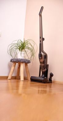 Пилосос Gorenje бездротовий, 176Вт, конт пил -0.6л, автон. робота до 70хв, HEPA, 2 в 1, підсвічування, індикатор, щітка- електротурбо, бронзи (SVC288191FSIIGO) [102450]