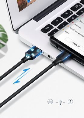 Кабель USB 2.0 AM-Type-C M, 3 м, 60W Nickel Plating Чорний, US287 UGREEN (60826) [404037]
