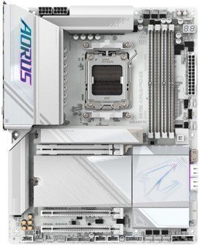 Материнська плата GIGABYTE X870E AORUS PRO ICE sAM5 X870 4xDDR5 M.2 HDMI Wi-Fi BT ATX білий (X870E_AORUS_PRO_ICE) [109467]