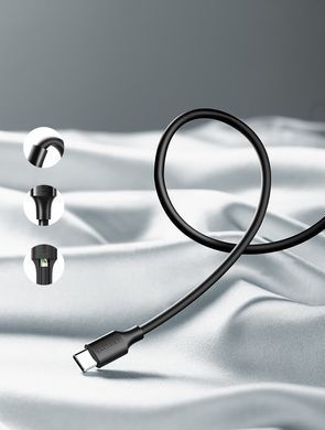 Кабель USB 2.0 AM-Type-C M, 3 м, 60W Nickel Plating Чорний, US287 UGREEN (60826) [404037]