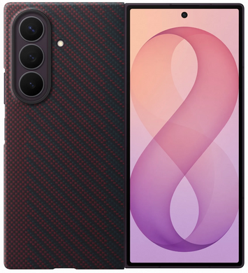 Чохол Samsung Fold 8 Ultra Carbon Magnet Case Red (EF-KF976SREGUA) [204754]
