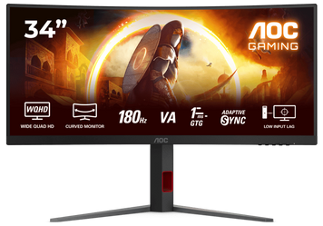 Монiтор 21.5" AOC Black/Red (CU34G4) [202098]
