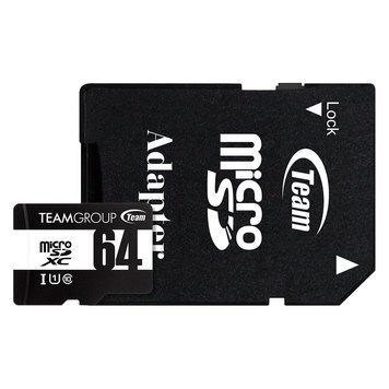 Карта пам`ятi MicroSDHC 64GB UHS-I Class 10 Team Black + SD-adapter (TUSDX64GCL10U03) [606989]