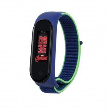 Ремінець BeCover Nylon Style для Xiaomi Mi Smart Band 5/Mi Smart Band 6 Blue/Green (705418) [604619]