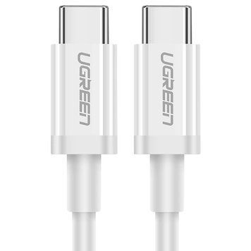 Кабель USB 2.0 Type-C M-M, 1 м, 60W Білий, ABS Cover US264 UGREEN (60518) [402430]