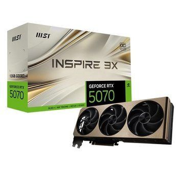 Відеокарта GF RTX 5070 12GB GDDR7 Inspire 3X OC MSI (GeForce RTX 5070 12G INSPIRE 3X OC) [605841]