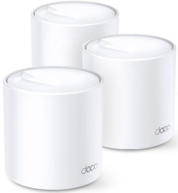 Система WiFi-Mesh TP-LINK Deco X60 AX3000, 1xGE LAN, 1xGE WAN, 3 мод (DECO-X60-3-PACK) [104522]