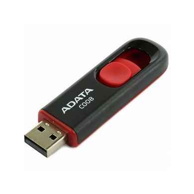 Флеш-накопичувач ADATA USB 2.0 C008 64Gb Black/Red (AC008-64G-RKD) [806432]