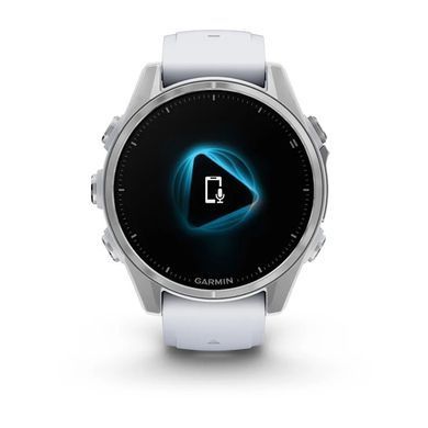 Смарт-годинник Garmin Fenix 8 43mm AMOLED Silver with Whitestone Silicone (010-02903-00) [619659]