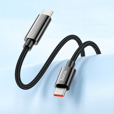 Кабель HOCO U125 Benefit 100W charging data cable with display Type-C to Type-C Black (6942007611930) [802463]