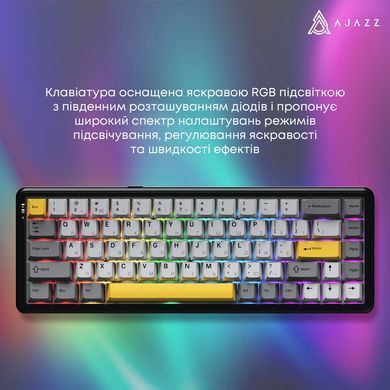 Клавіатура бездротова Ajazz AK680 Max (8+8K) Magnetic Switch Black (AK680-M-BGY-A) [612712]