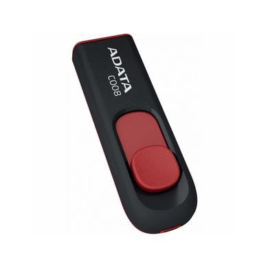 Флеш-накопичувач ADATA USB 2.0 C008 64Gb Black/Red (AC008-64G-RKD) [806432]