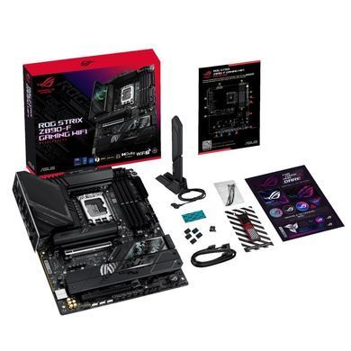 Материнcька плата ASUS ROG STRIX Z890-F GAMING WIFI s1851 Z890 4xDDR5 M.2 DP HDMI Wi-Fi BT ATX (90MB1I40-M0EAY0) [110420]