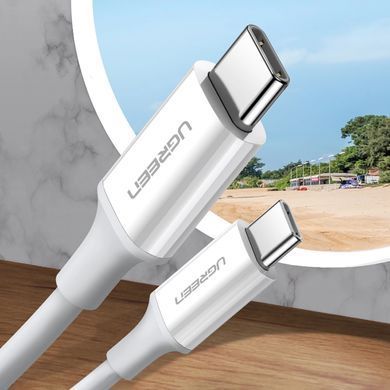Кабель USB 2.0 Type-C M-M, 1 м, 60W Білий, ABS Cover US264 UGREEN (60518) [402430]