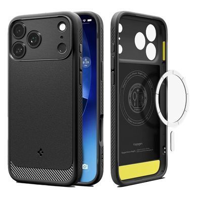 Чохол Spigen для iPhone 17 Pro, Rugged Armor MagFit, Matte Black (ACS10329) [111301]