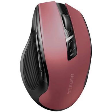 Мишка UGREEN 2.4GHz MU006 бездротова, Bluetooth, 4000dpi., 4кн.,Silence Design, Червона (25752) [401304]