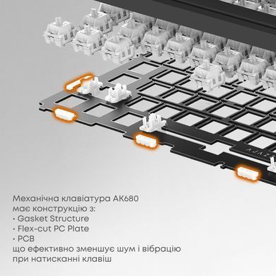 Клавіатура бездротова Ajazz AK680 Max (8+8K) Magnetic Switch Black (AK680-M-BGY-A) [612712]