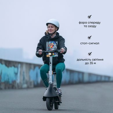 Електросамокат з сидінням OKAI Ceetle PRO EA10C Black 10', 350(900)W, 25Km/h, 10.4Ah, 55Km, 20%, NFC, App, 29kg (EA10C-B) [800008]