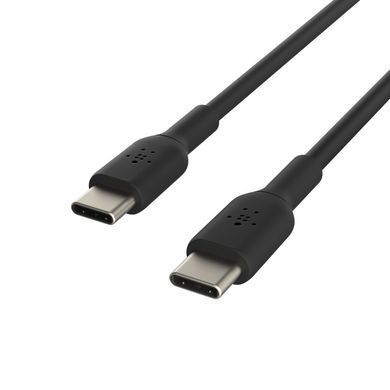 Кабель USB-C > USB-C заряджання/синхронізації Belkin 2м, 60Вт, Type-C, PVC, чорний (CAB003BT2MBK) [110480]