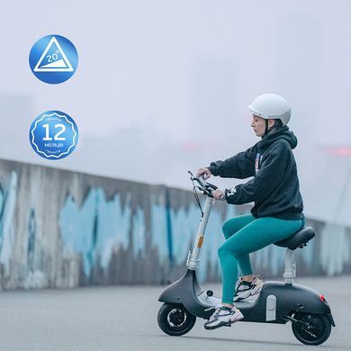 Електросамокат з сидінням OKAI Ceetle PRO EA10C Black 10', 350(900)W, 25Km/h, 10.4Ah, 55Km, 20%, NFC, App, 29kg (EA10C-B) [800008]