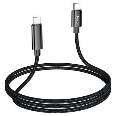 Кабель HOCO U125 Benefit 100W charging data cable with display Type-C to Type-C Black (6942007611930) [802463]