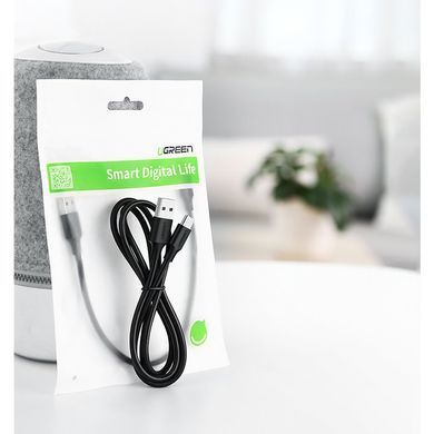 Кабель USB 2.0 AM-Type-C M, 3 м, 60W Nickel Plating Чорний, US287 UGREEN (60826) [404037]